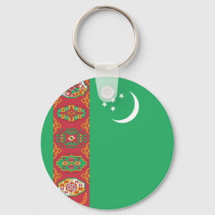 Turkmenistan Flag Key Ring