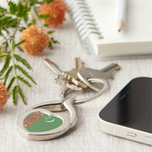 Turkmenistan flag key ring