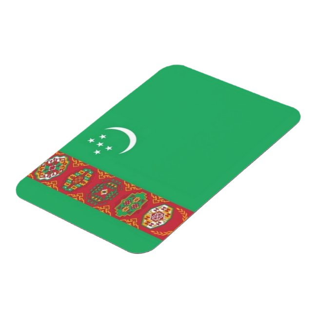 Turkmenistan - Flag - Magnet (Left Side)