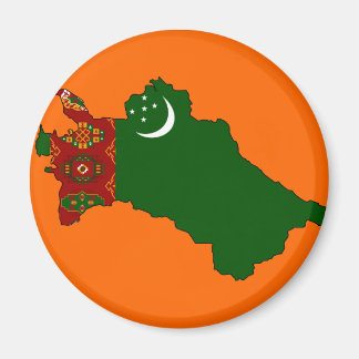 Turkmenistan flag map magnet