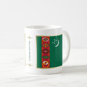 Turkmenistan Flag + Map Mug