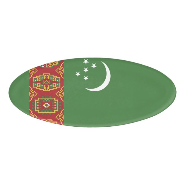 Turkmenistan flag name tag (Front)