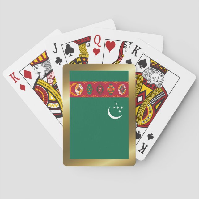 Turkmenistan Flag Playing Cards (Back)