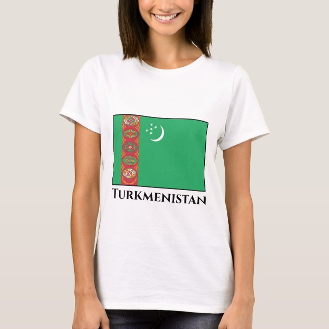 Turkmenistan Flag T-Shirt (Front)