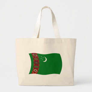 Turkmenistan Flag Tote Bag