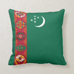 Turkmenistan Flag x Flag Pillow