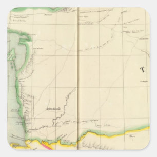 Turkmenistan Iran 53 Square Sticker