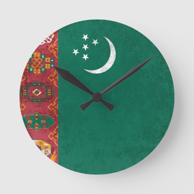 Turkmenistan Round Clock (Front)