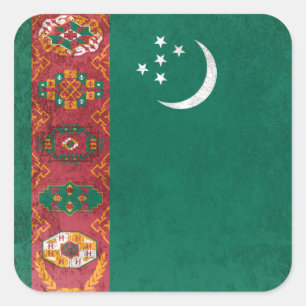 Turkmenistan Square Sticker