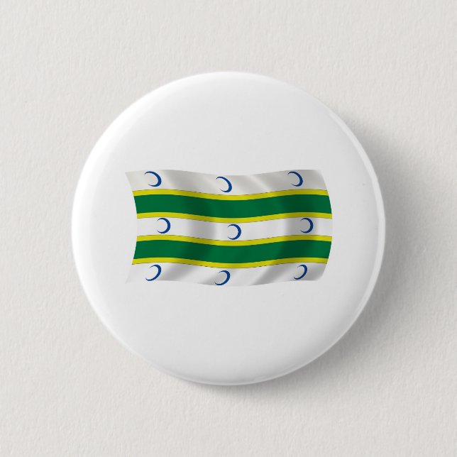 Turkmens Flag Button (Front)