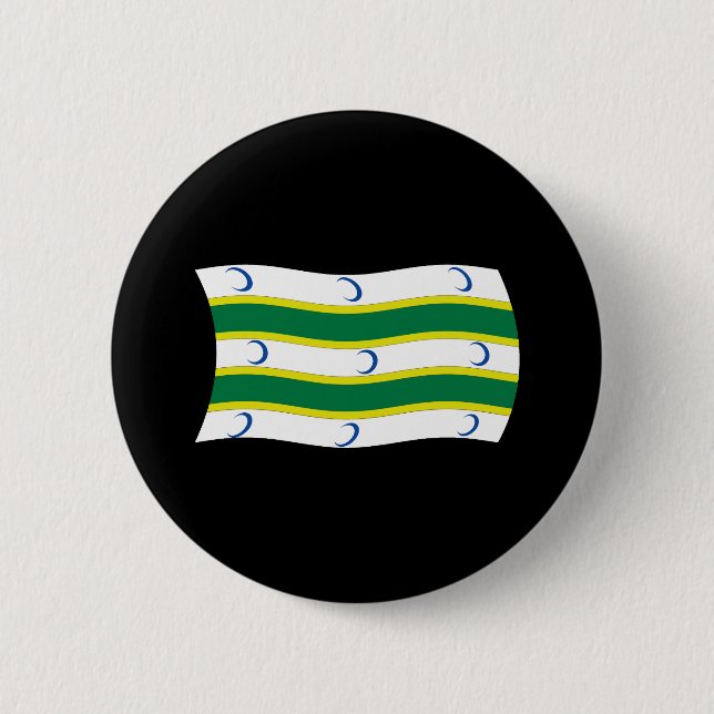 Turkmens Flag Button (Front)