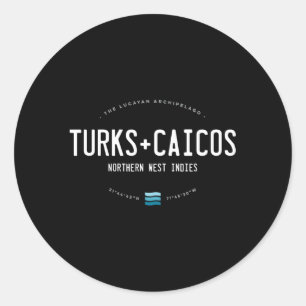 Turks And Caicos Beach Waves Classic Round Sticker