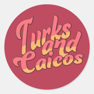 Turks and Caicos Classic Round Sticker