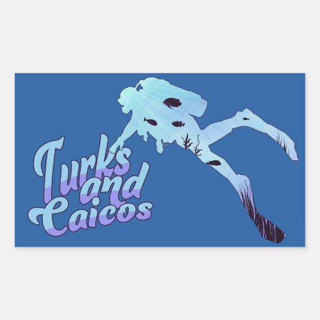 Turks and Caicos Diving Rectangular Sticker (Front)