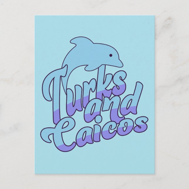Turks and Caicos Dolphin Postcard (Front)