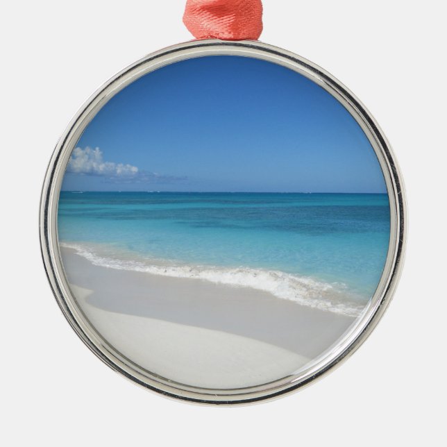 Turks and Caicos Dream Beach Metal Tree Decoration (Front)