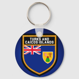 Turks And Caicos Flag Key Ring