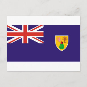 Turks and Caicos Island flag Postcard