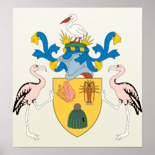 Turks And Caicos Islands Coat of Arms detail Poster