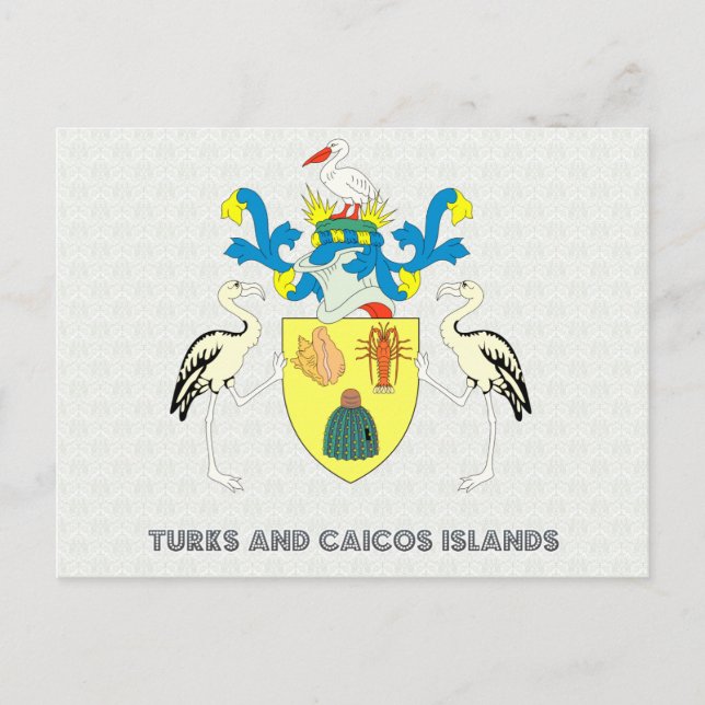 Turks and caicos islands coat of arms postcard (Front)