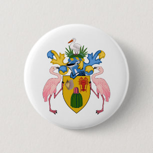 turks and caicos islands emblem 6 cm round badge