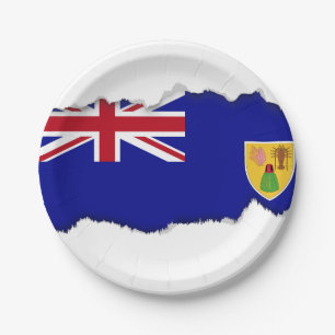 Turks and Caicos Islands Flag Paper Plate
