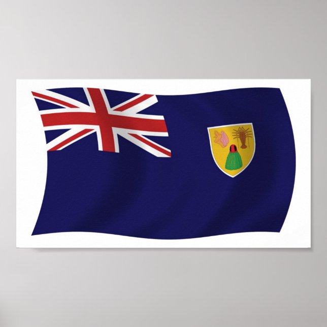 Turks And Caicos Islands Flag Poster Print (Front)