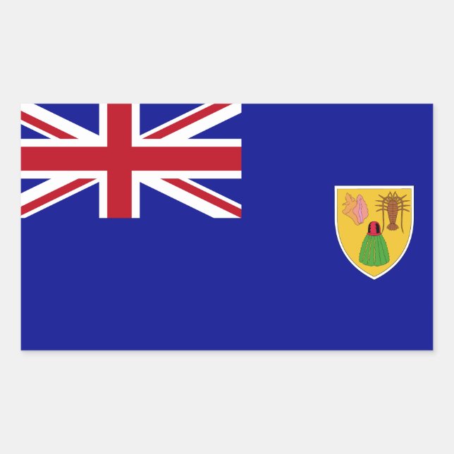 Turks and Caicos Islands Flag Rectangular Sticker (Front)