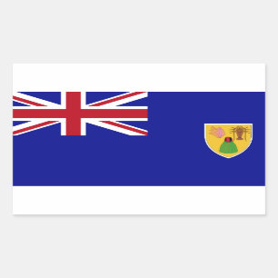 Turks and Caicos Islands Flag Rectangular Sticker