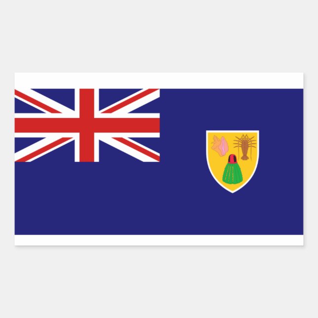 Turks and Caicos Islands Flag Rectangular Sticker (Front)