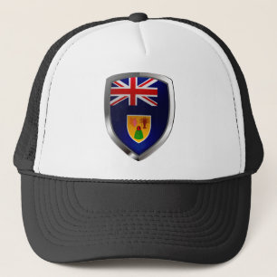 Turks and Caicos Islands Metallic Emblem Trucker Hat
