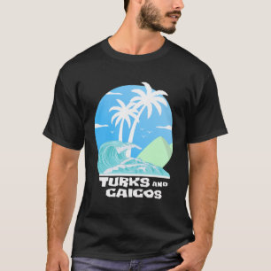 Turks And Caicos Islands Palms Beach Caribbean Gif T-Shirt