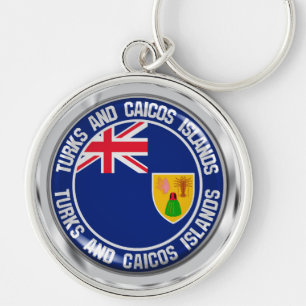 Turks and Caicos Islands Round Emblem Key Ring