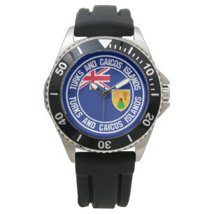 Turks and Caicos Islands Round Emblem Watch