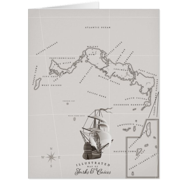 Turks and Caicos Map (Front)