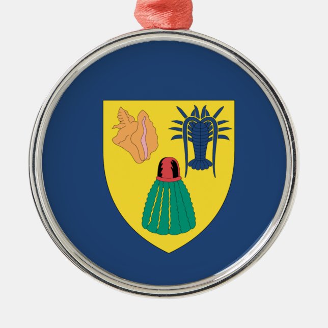 Turks and Caicos Metal Ornament (Front)