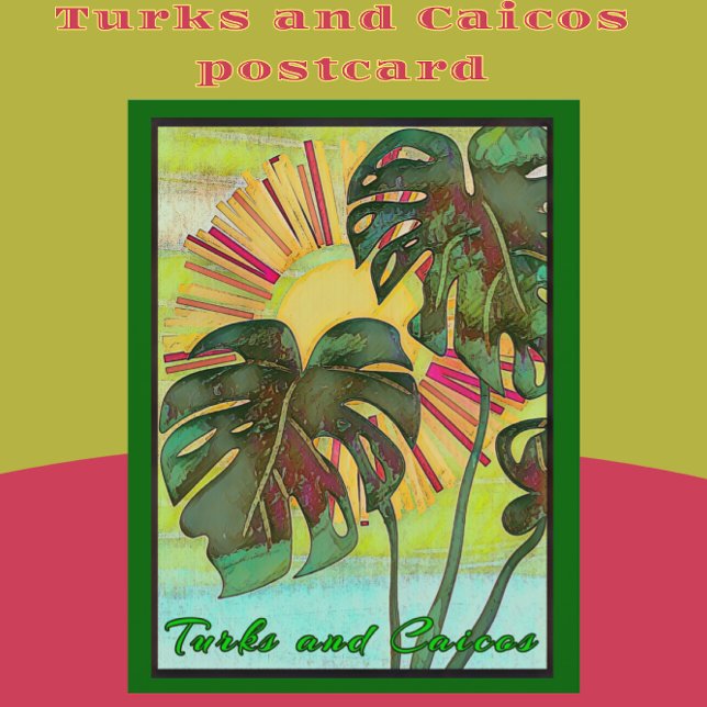 Turks and Caicos Tropical Paradise Art Postcard (Creator Uploaded)