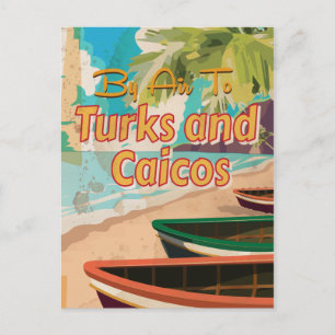 Turks and Caicos Vintage Travel Poster Postcard