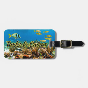 Turks & Caicos coral reef luggage tag