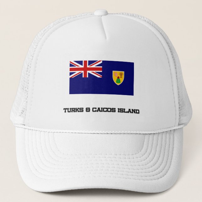Turks & Caicos Island Flag Trucker Hat (Front)