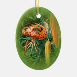 Turk's Cap Lily Wildflower Ceramic Tree Decoration