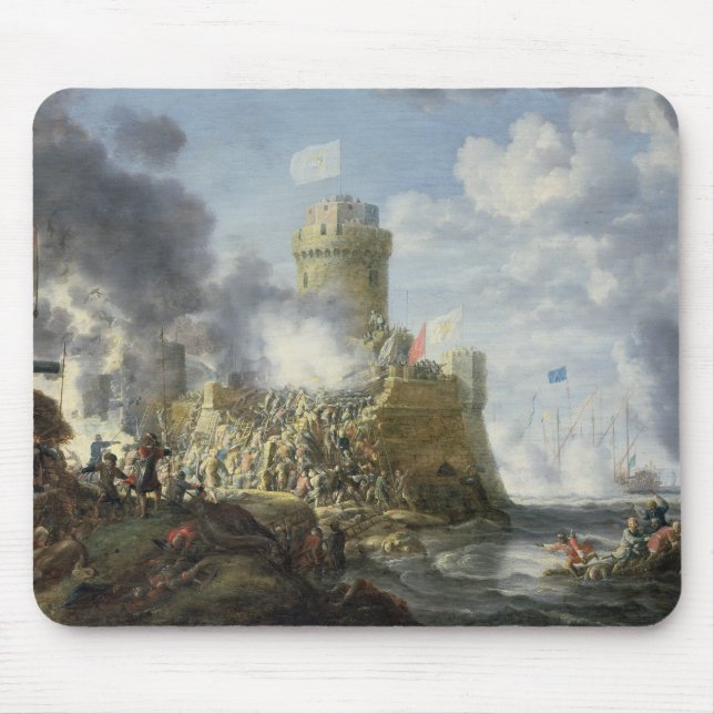 Turks Storming a Seaport, 1641 Mouse Pad (Front)
