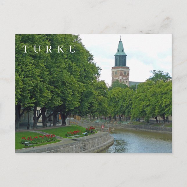 Turku Aura river view postcard (Front)