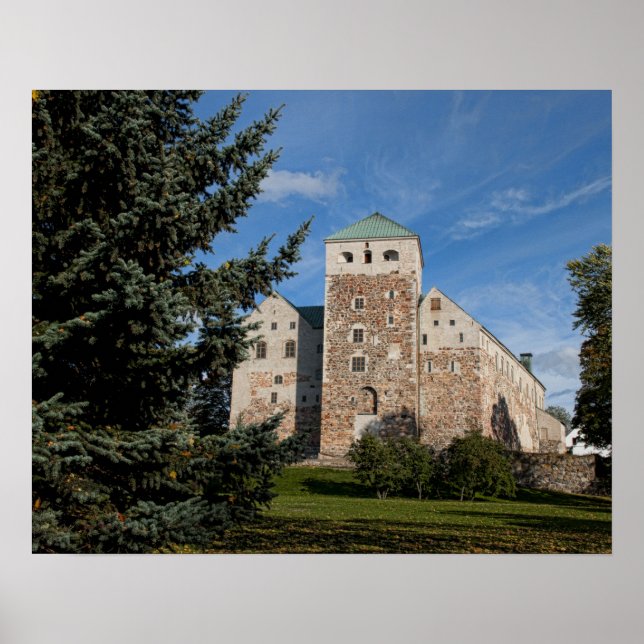 Turku, Finland, ancient Turun Linna Castle, a Poster (Front)