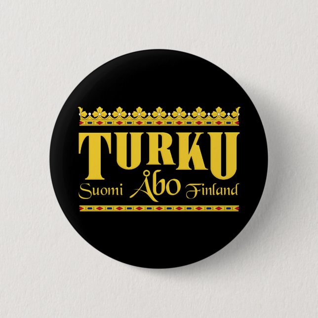 Turku Finland button (Front)