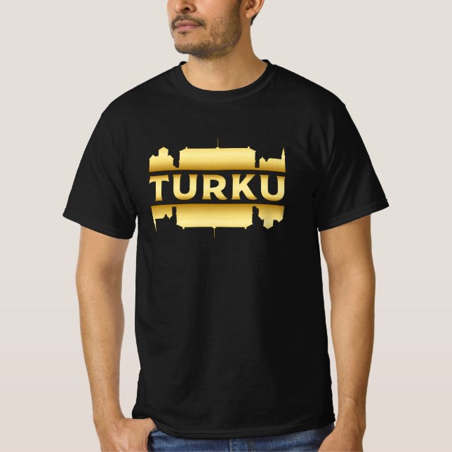 Turku Finland City Skyline Cityscape Gift Idea T-Shirt (Front)