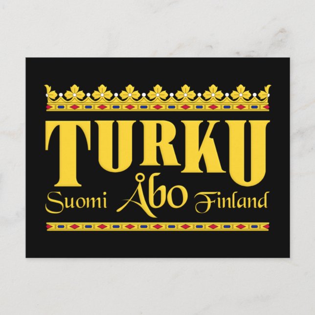 Turku Finland postcard (Front)