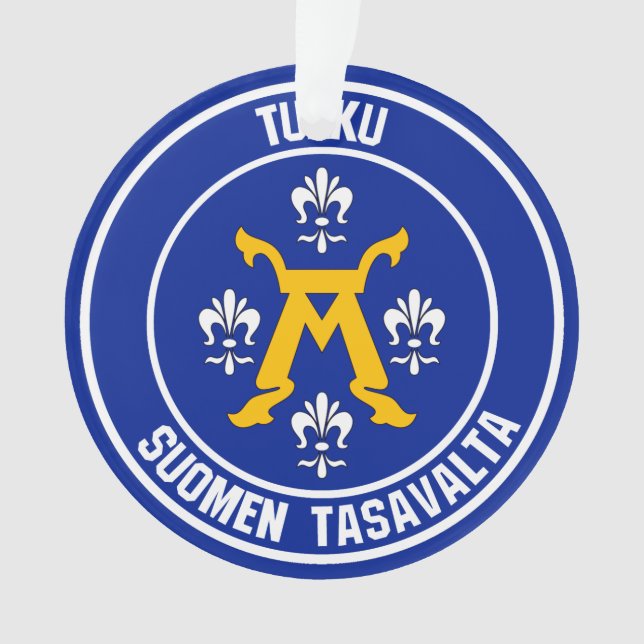 Turku Round Emblem Ornament (Front)