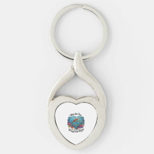Turle When You Pass Through Deep Waters Key Ring