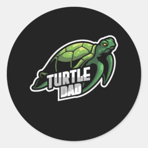 Turlte Lover Turtle Dad Classic Round Sticker